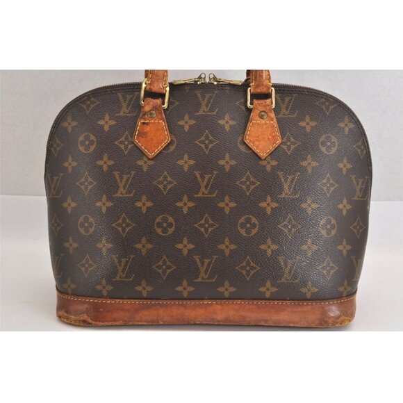 Authentic Louis Vuitton Monogram Alma Handbag Purse With Leather Trim - Picture 1 of 15